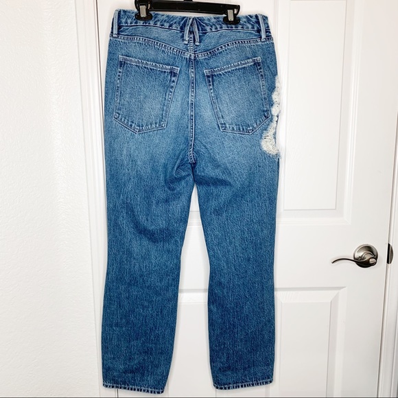 Good American Good Vintage High Rise Straight Leg Distressed Jeans 27 - Picture 6 of 8